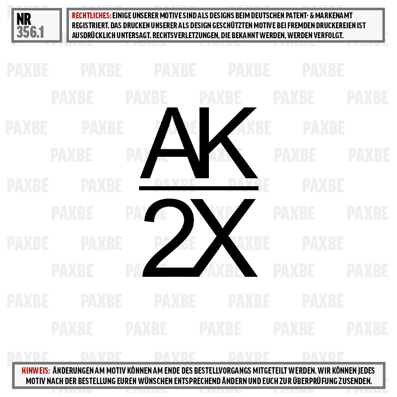 Logo, AK, 2X, Monogram, Grafik, logo, AK, 2X, Monogram, Haarnadellinie