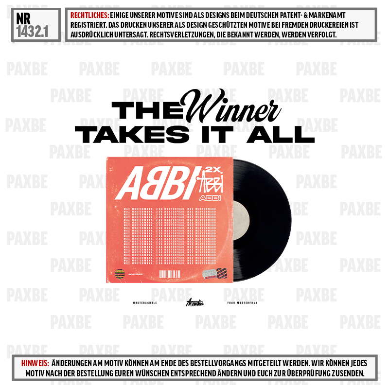 Schallplatte, Vinyl, Rotes Sleeve, 2x, ABBI, vinyl, Schallplatte, Rotes Cover, Vinyl-Schallplatte, ABBI 2x