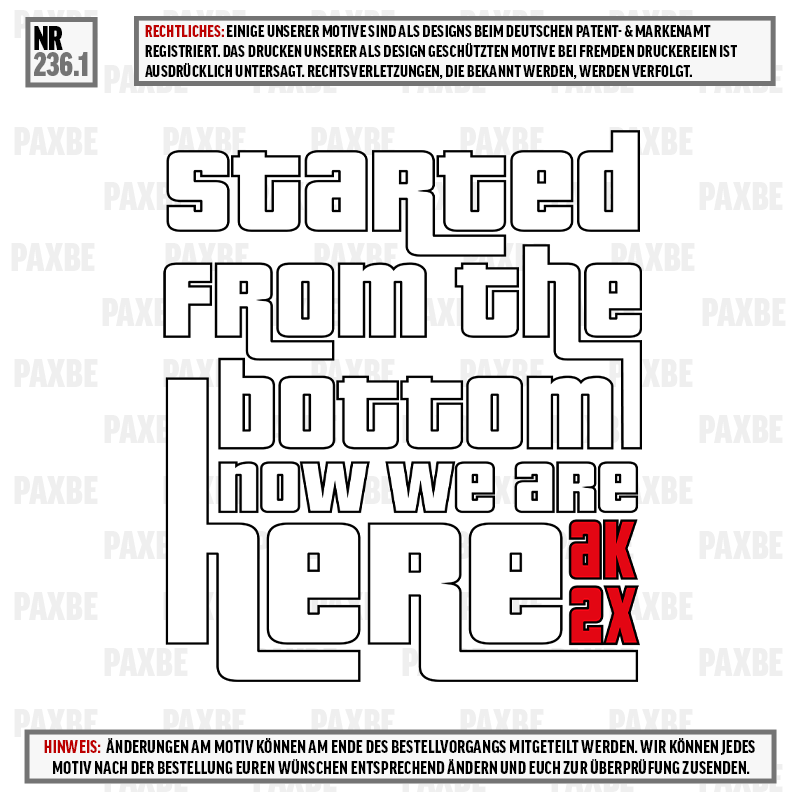 STARTED FROM THE BOTTOM NOW WERE HERE GTA 236.1 Text