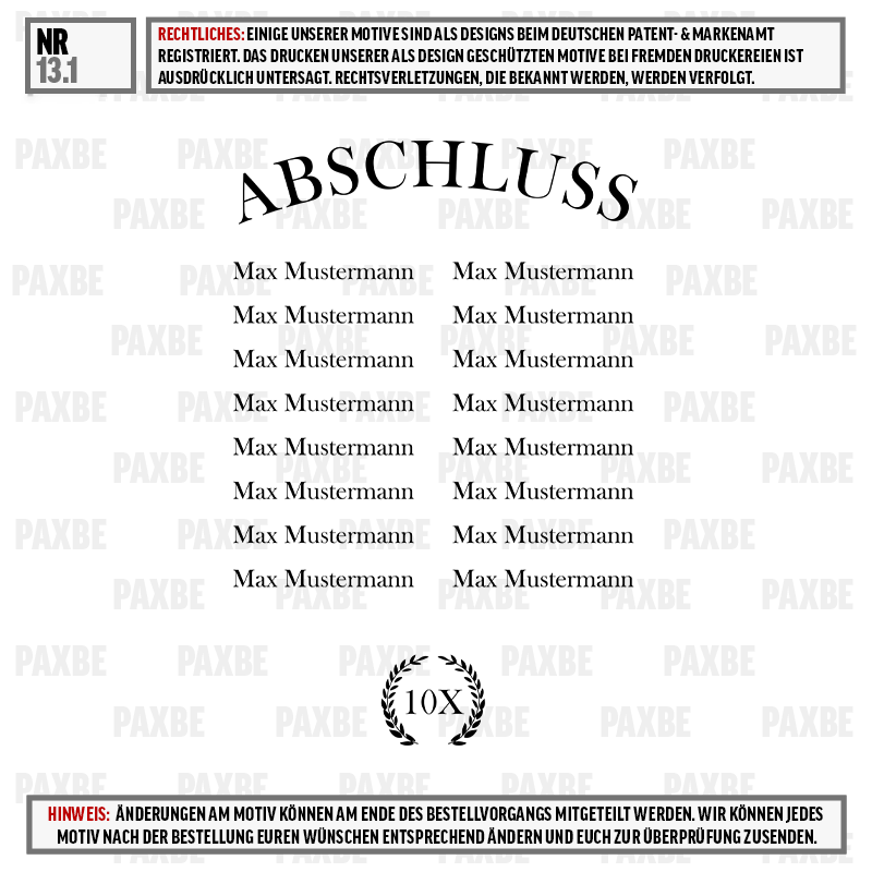 abschluss, resümee, zeugnis, diplom, urkunde, abschluss, Namensliste, Motive, Jubilaeum, 10x