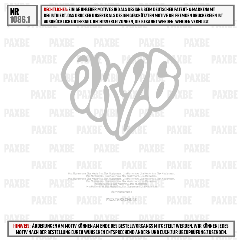Herz, Graffiti, Linienkunst, Monogramm, PAXBE