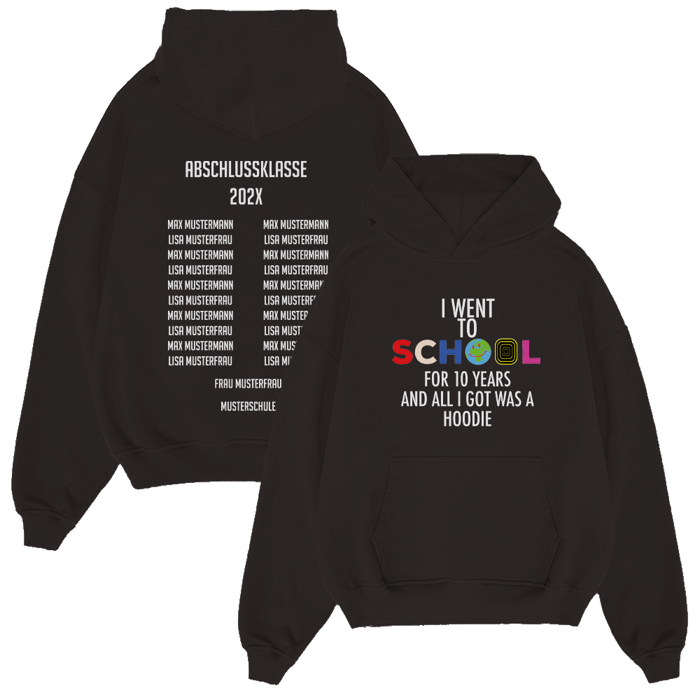 I WENT 10 YEARS TO SCHOOL 21.2 Bekleidung, Strickwaren, Pullover, Sweatshirt, Kapuzenpulli, Bekleidung, Strickwaren, Pullover, Sweatshirt, Kapuzenpulli
