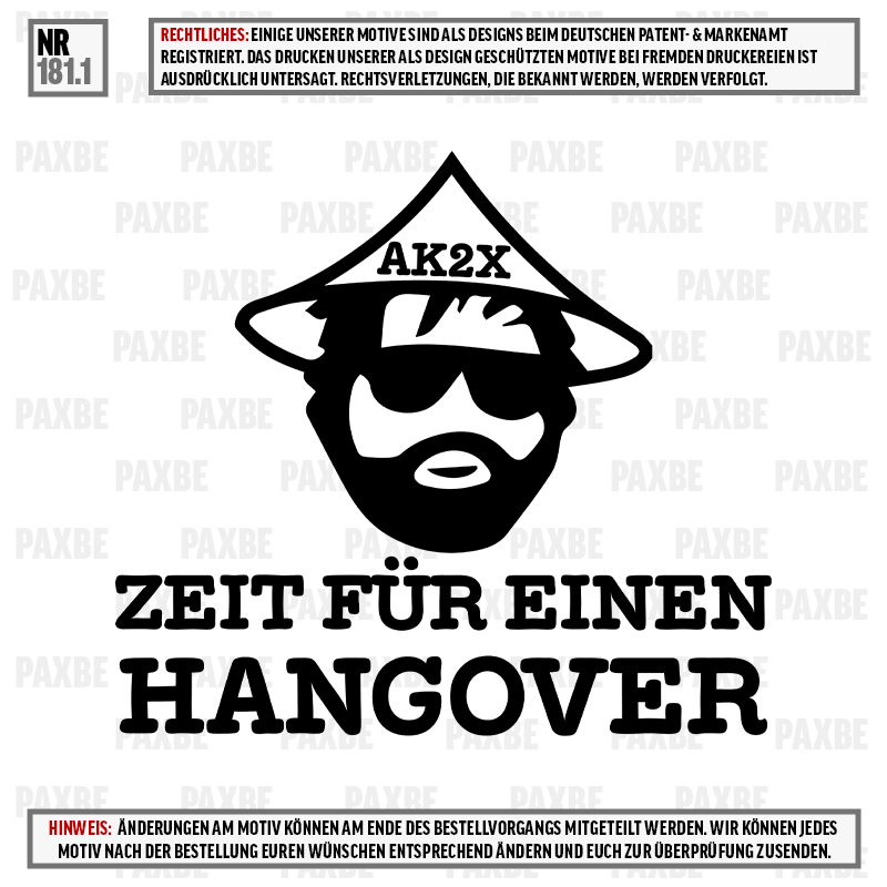 ZEIT FÜR EINEN HANGOVER 181.1