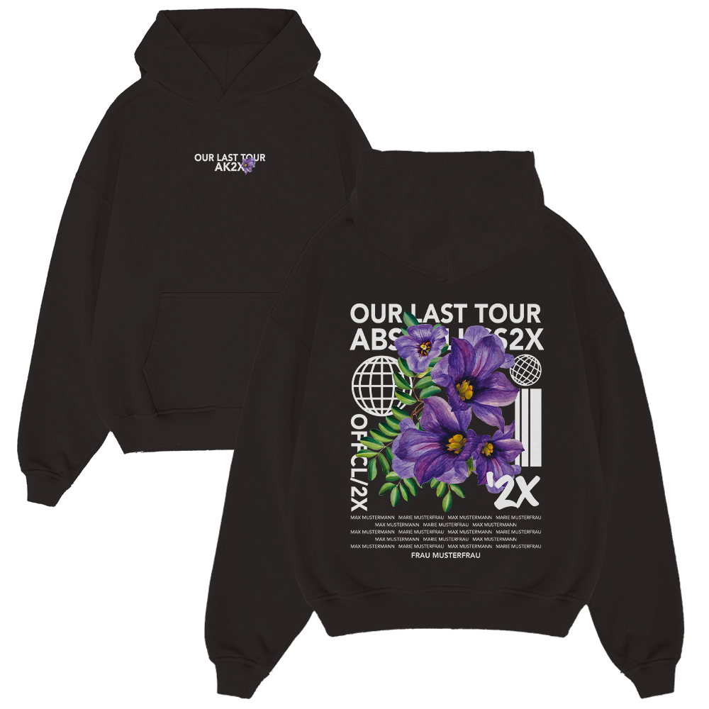 OUR LAST TOUR FLOWERS 107.1 Bekleidung, Strickwaren, Pullover, Sweatshirt, Kapuzenpulli, Bekleidung, Strickwaren, Pullover, Sweatshirt, Kapuzenpulli