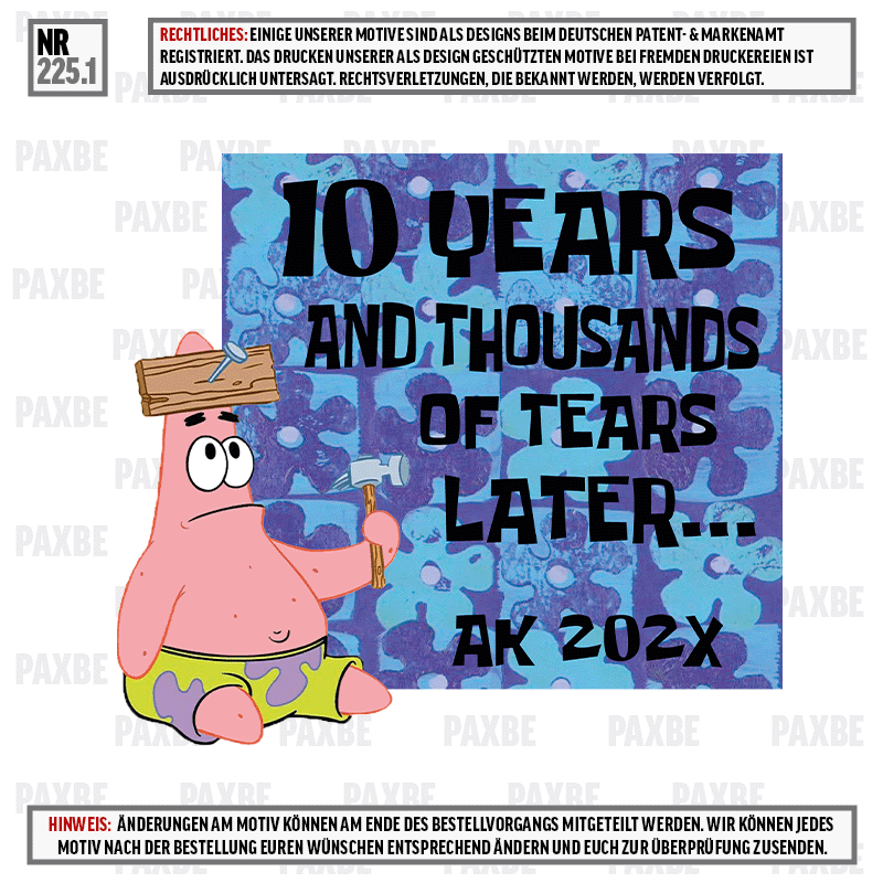 SPONGEBOB SCHWAMMKOPF PATRICK 225.1 SPONGEBOB SCHWAMMKOPF PATRICK 225.1