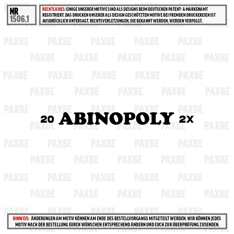 poster, text graphic, ABINOPOLY, 2x, card game