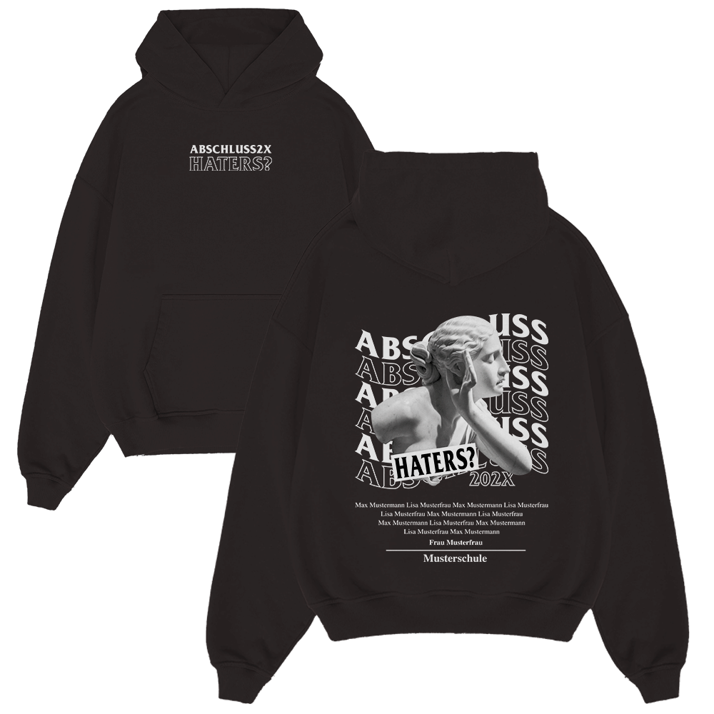 Hoodie, Pullover, Schwarz, Grafik, Rückenmotiv