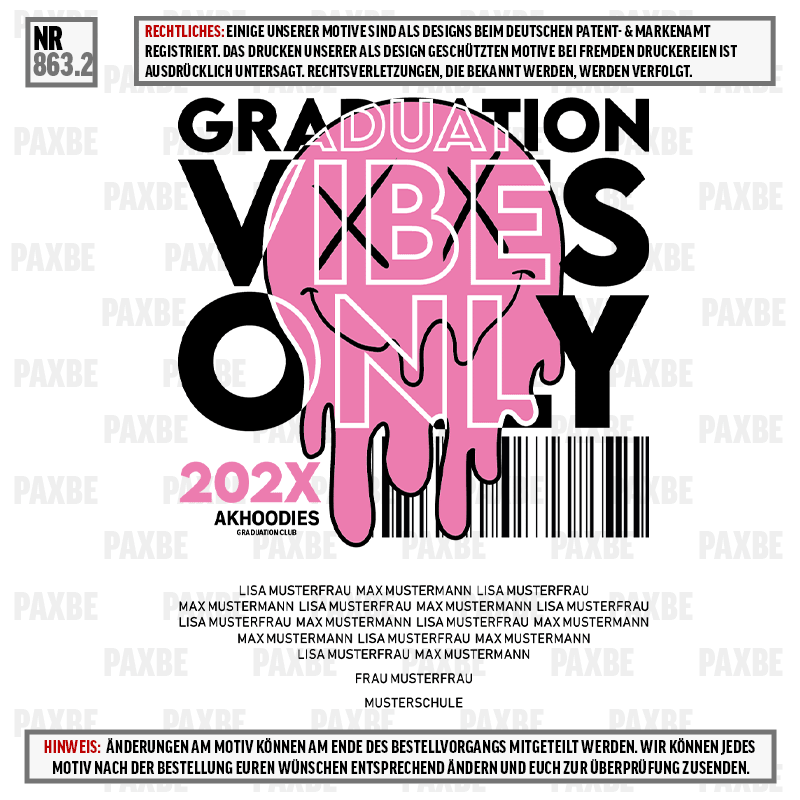 GRADUATION VIBES SMILEY V2 PINK 863.2