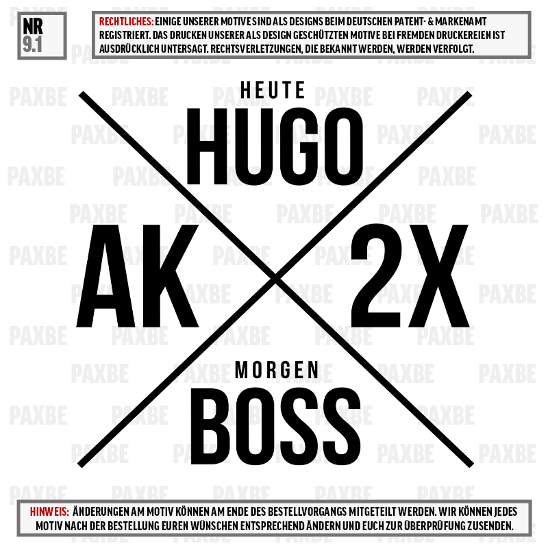 HEUTE HUGO MORGEN BOSS 9.1