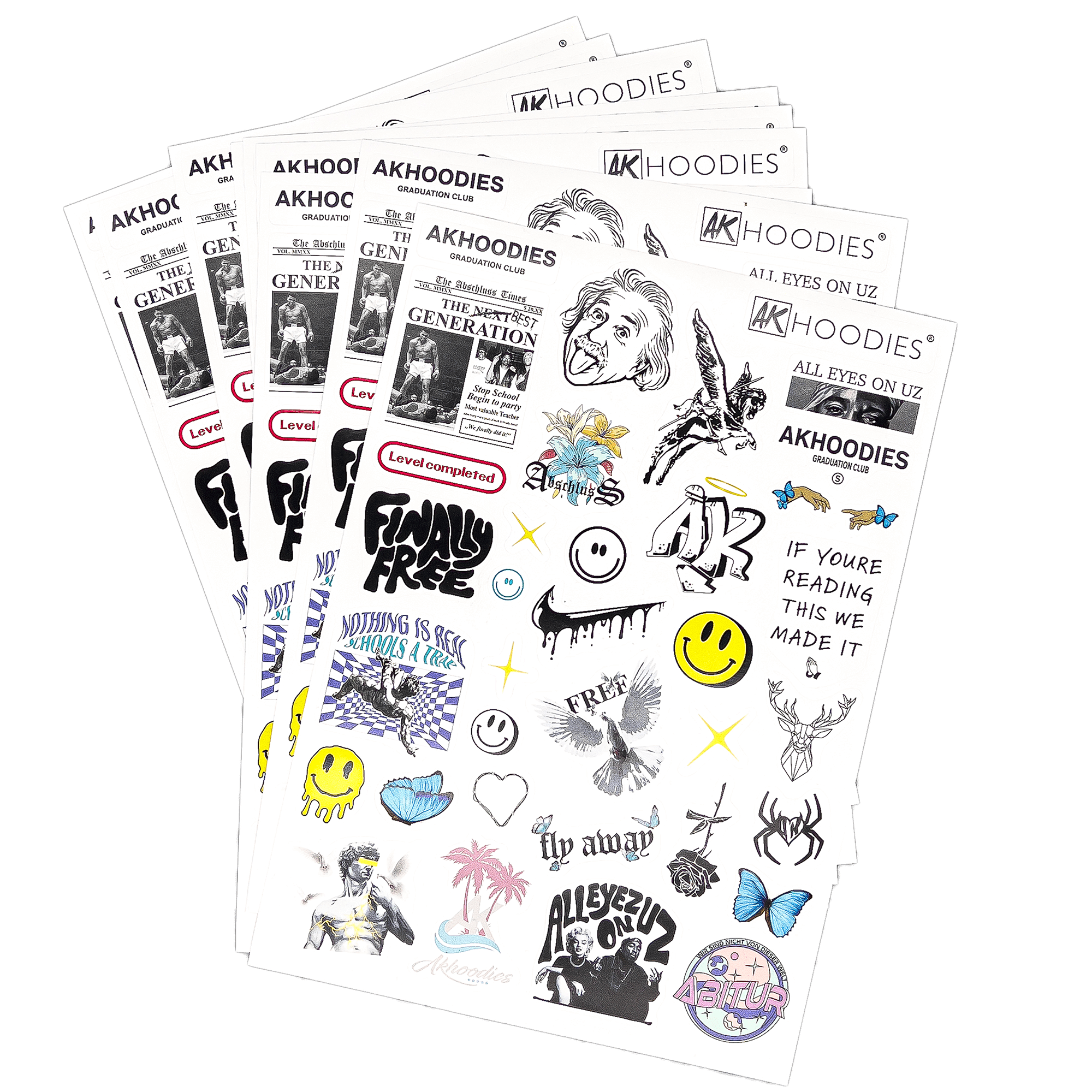 Sticker-Kollektion gratis für JEDEN Schüler DIN A4 Werbung, Plakat, Person, Gesicht, Kopf