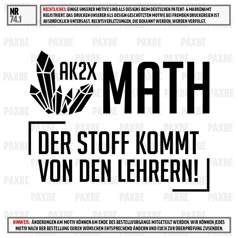 Mathe, der Stoff, kommt, von den Lehrern, AK2X, math, meme, crystal, geometric, text