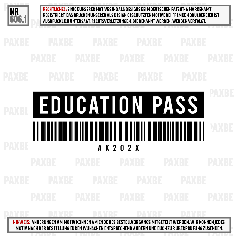 EDUCATION PASS BOARDING 606.1