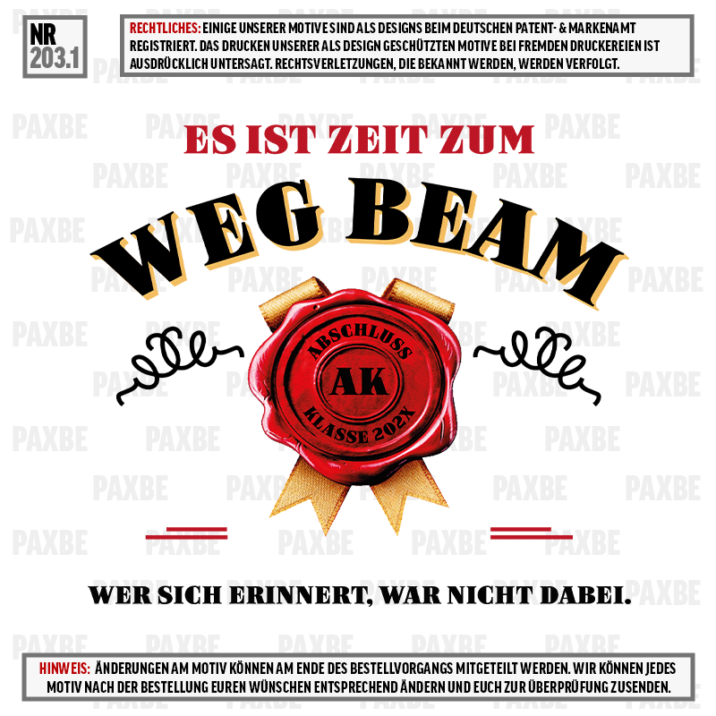 ES IST ZEIT ZUM WEG BEAM WER SICH ERINNERT WAR NICHT DABEI 203.1