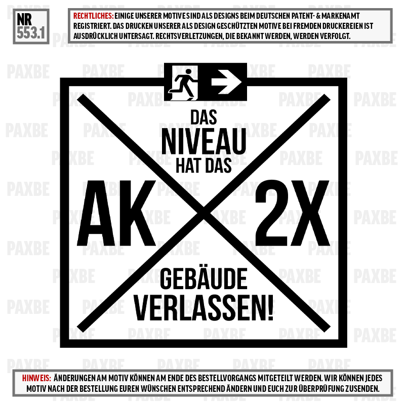 DAS NIVEAU HAT DAS GEBÄUDE VERLASSEN 553.1 DAS NIVEAU HAT DAS GEBÄUDE VERLASSEN 553.1