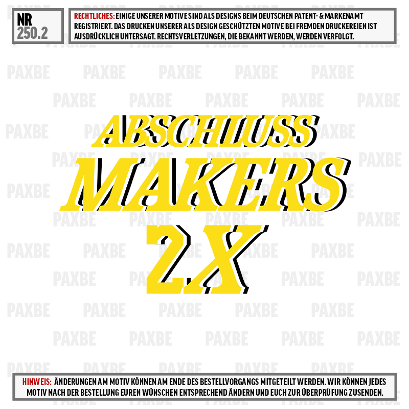 absolutely_makers, 2x, poster, gelber_text, egarant_framed, grafisch, Text, 2x, gelb, ABSCHLUSS MAKERS