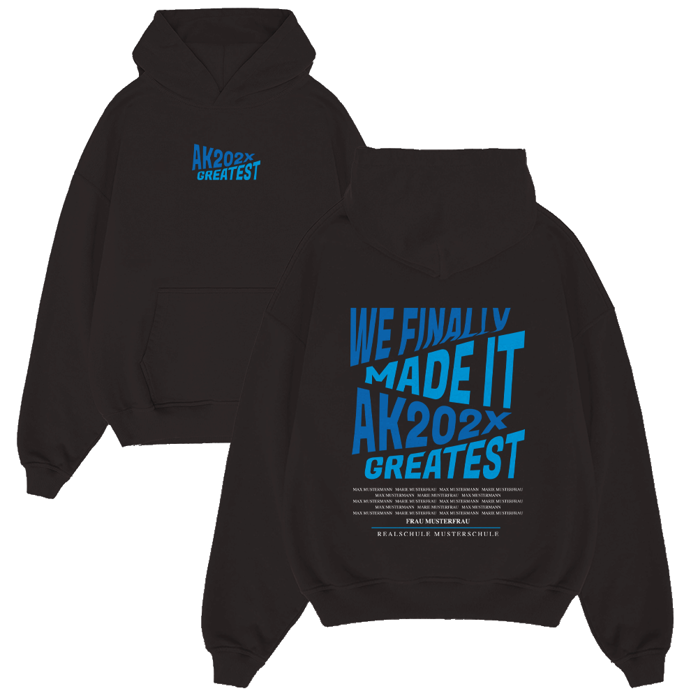 WE FINALLY MADE IT 687.1 Strickwaren, Pullover, Sweatshirt, Kapuzenpulli, Kapuze, Strickwaren, Pullover, Sweatshirt, Kapuzenpulli, Kapuze