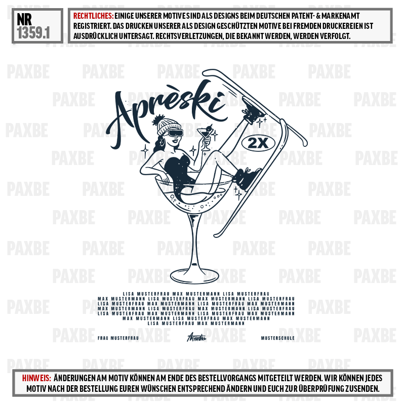 Cocktailglas, Sonnenbrille, Cocktailglas?, Sitzende Figur, 2x, Cocktail, Glas, Cocktailglas, Schirmchen, Kleid-Print