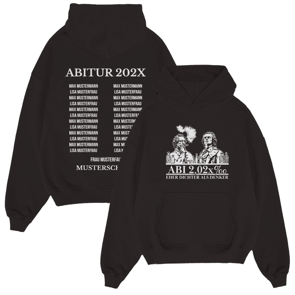 Hoodie, Schwarz, Bedruckt, Langarm, Unisex