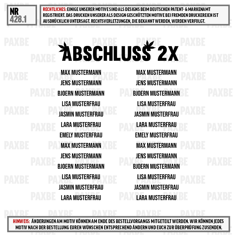 abschluss 2x, namensliste, brutto text, kreativ grafik, plakat design, Name tags, Etikettenblatt, zwei Spalten, Namensliste, Etiketten