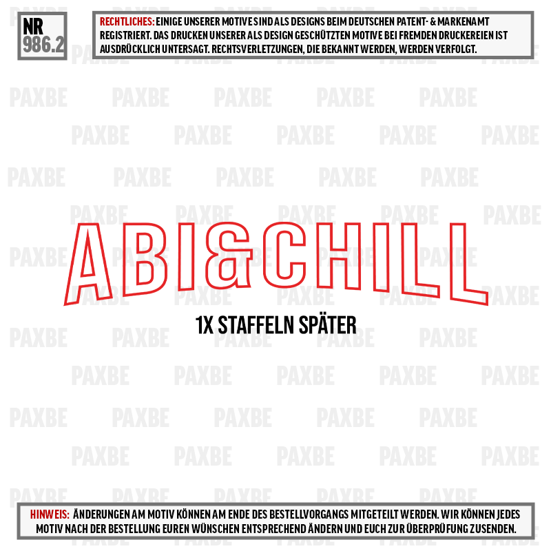 ABI AND CHILL OUTLINE 986.2 ABI AND CHILL OUTLINE 986.2