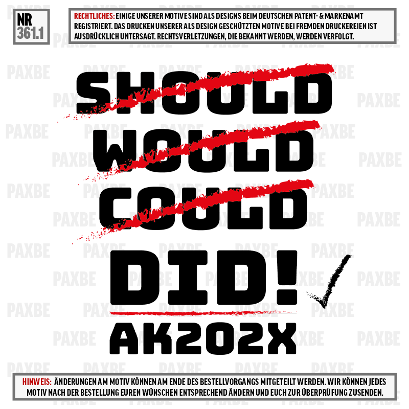 SHOULD WOULD COULD DID 361.1 SHOULD WOULD COULD DID 361.1