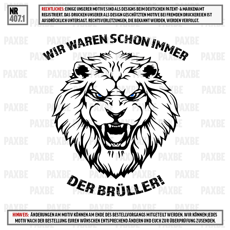 WIR WAREN SCHON IMMER DER BRÜLLER 407.1 WIR WAREN SCHON IMMER DER BRÜLLER 407.1