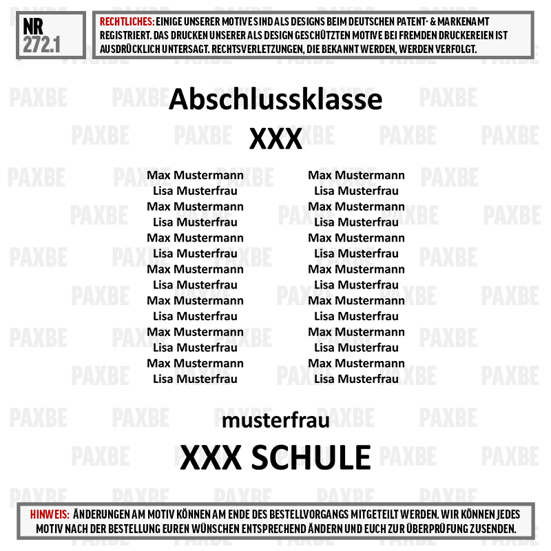 Prüfsiegel, Abschlussklasse, Schule, XXX Schule, Musterfrau