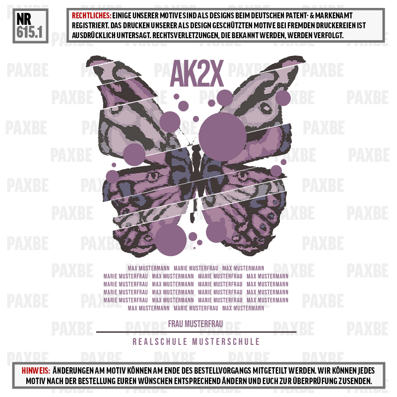 GLITCHED BUTTERFLY 615.1 Werbung, Plakat, Violett