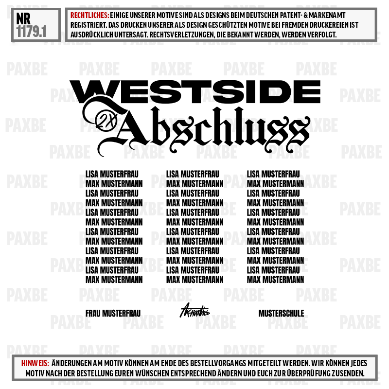WESTSIDE ABSCHLUSS 1179.1 Werbung, Plakat, Seite, Text, Werbung, Plakat, Seite, Text
