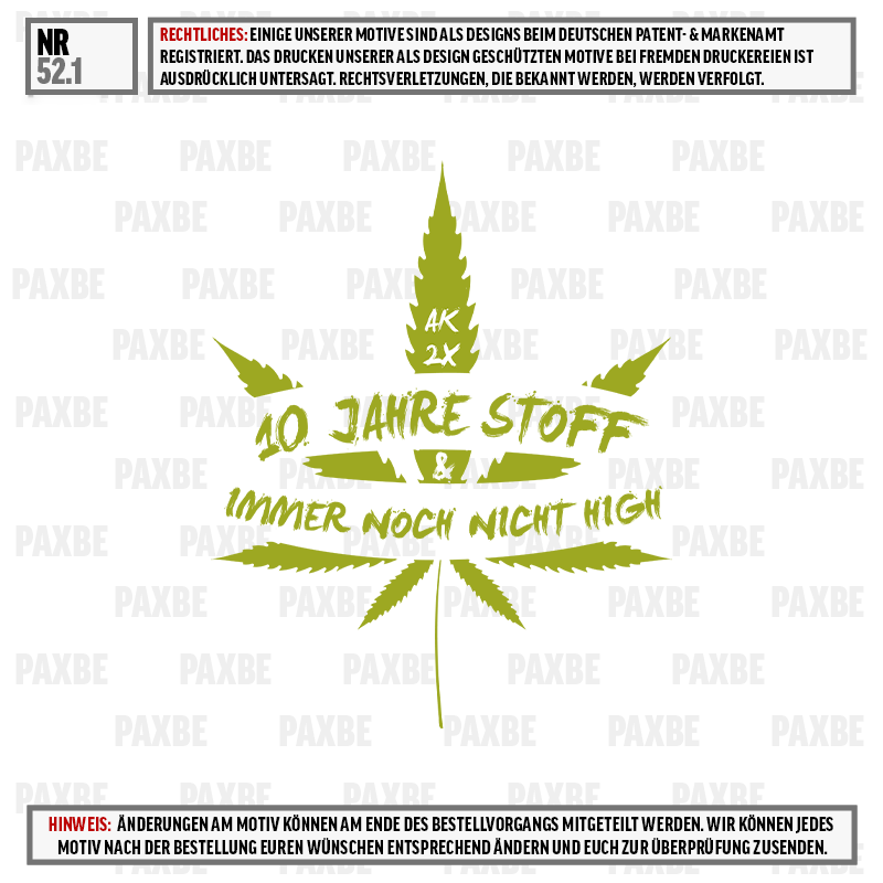 Cannabisblatt, Grünes Grafikdesign, Textgestaltung, 10 Jahre Stoff, Jubilar-Motiv,  cannabisblätter, 20te jahre, grüner druck, text grafik, blatt silhouetten