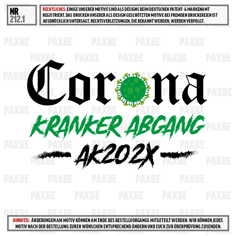 Corona, Kranker Abgang, AK202X, Virus, Logo Design, corona, virus, kranker abgang, ak202x, grafik