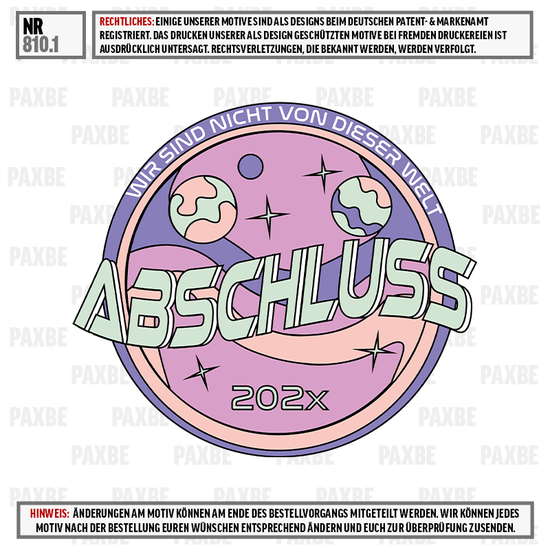 abgeschlossen, 202x, cool planet style, galaxy motif, rundes aufkleber, badge, abschluss, 202x, milky, space