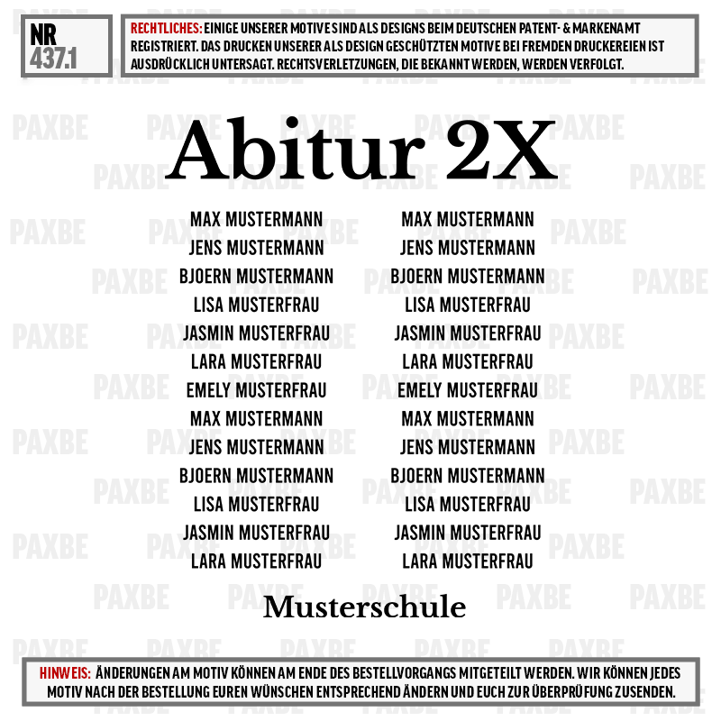 Abitur, Schule, Mustertext, Namensliste, Musterschule, Abitur, Muster, Schule, Bildanzeige, Motto