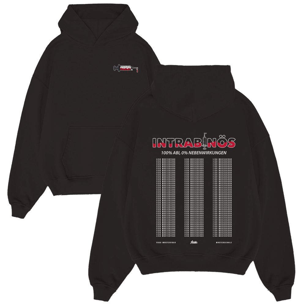 Hoodie, Schwarzer Hoodie, Grafik Hoodie, Vorderteiler-Tasche, Großer Rückendruck, Hoodie, Schwarzer Hoodie, Grafik-Hoodie, Intrabinos-Design, Vordertasche