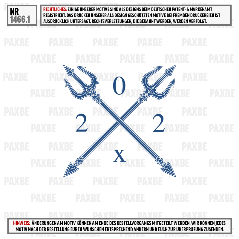 Dreizack, Kreuze, Symbol, O X X, Grafik-Kunst