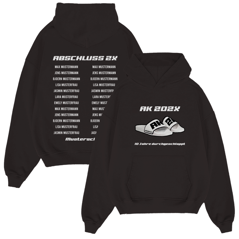 Hoodie, Schwarz, Sandalen-Logo, AK 202X, mockup-Prints, Hoodie, Schwarz, Sneaker Grafik, AK 202X, Textdruck