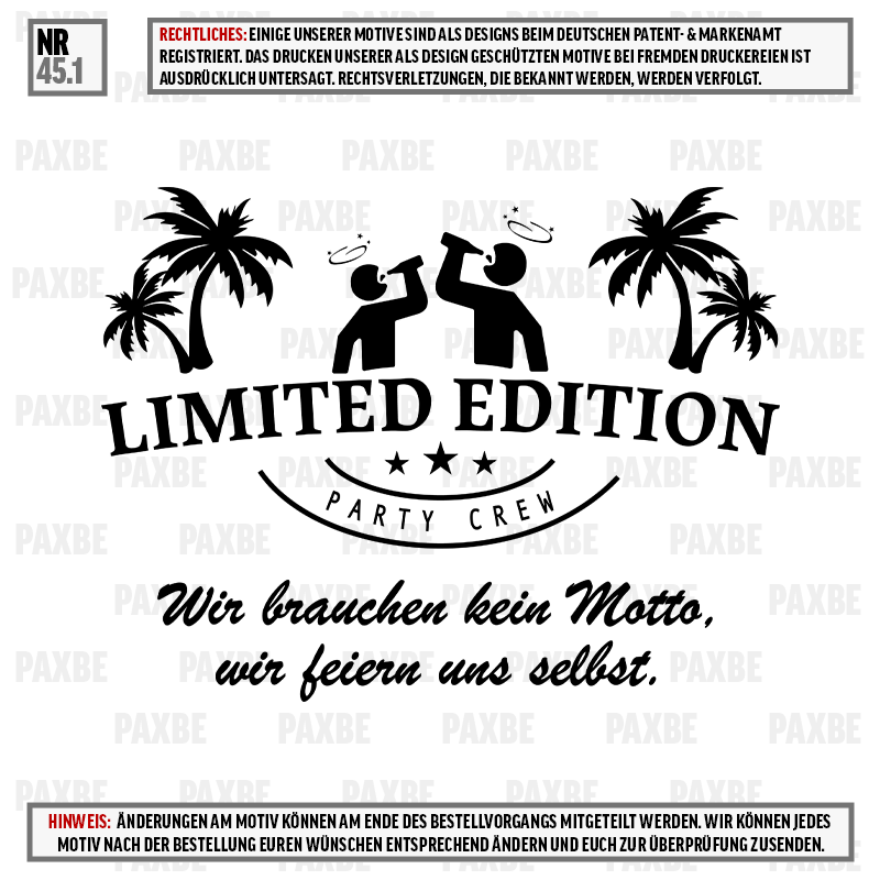 LIMITED EDITION 45.1 LIMITED EDITION 45.1