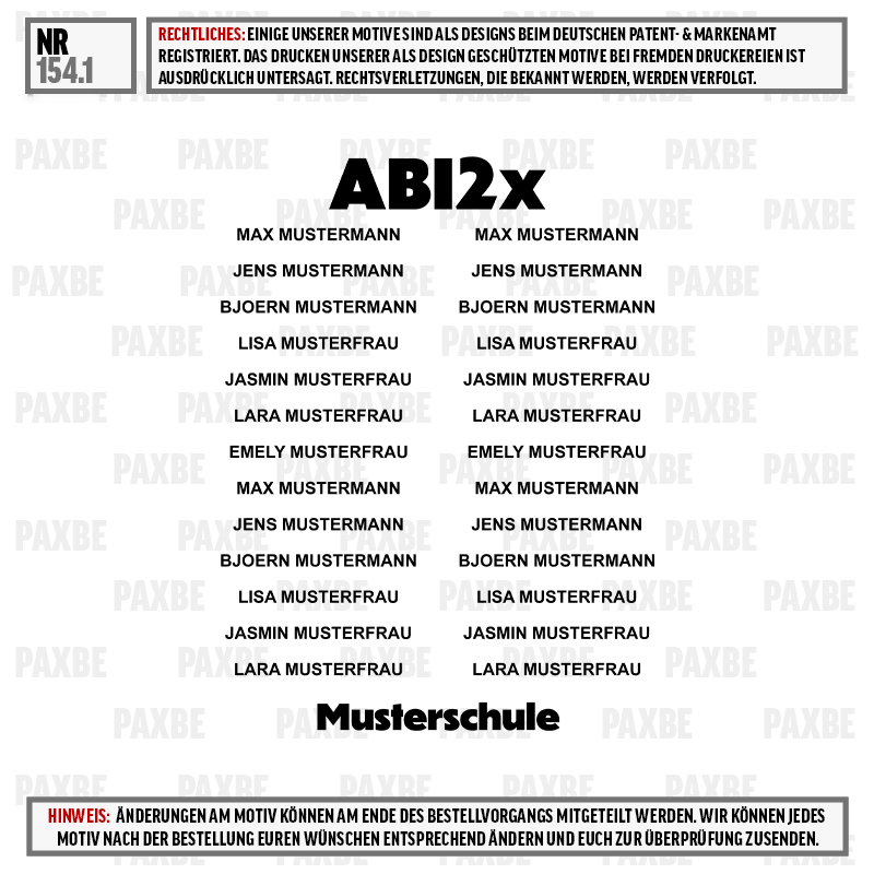 Musterkarte, Namensliste, Musterfirma, Musterfrau, Musterschule, Musterkarte, Bandkarte, Musterkarte AB12x, Musterkarte AB12x, Lernkarte