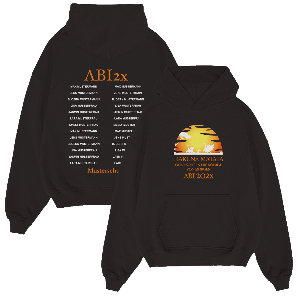 HAKUNA MATATA OHNE SORGEN DIE KÖNIGE VON MORGEN 160.1 Strickwaren, Pullover, Sweatshirt, Kapuzenpulli, Kapuze, Bekleidung, Strickwaren, Pullover, Sweatshirt, Kapuzenpulli