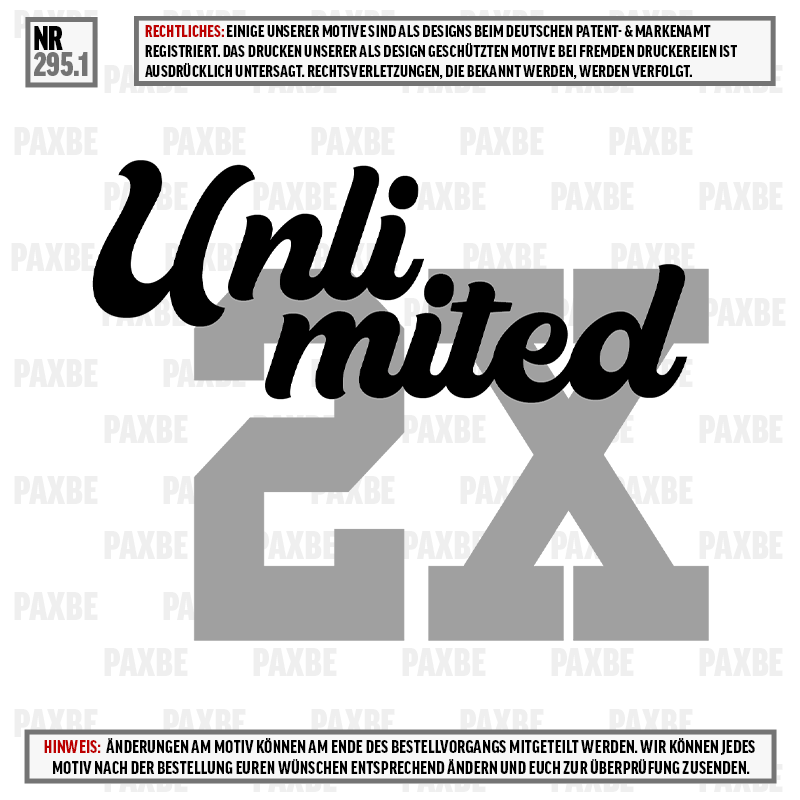 UNLIMITED ABSCHLUSS 295.1 UNLIMITED ABSCHLUSS 295.1