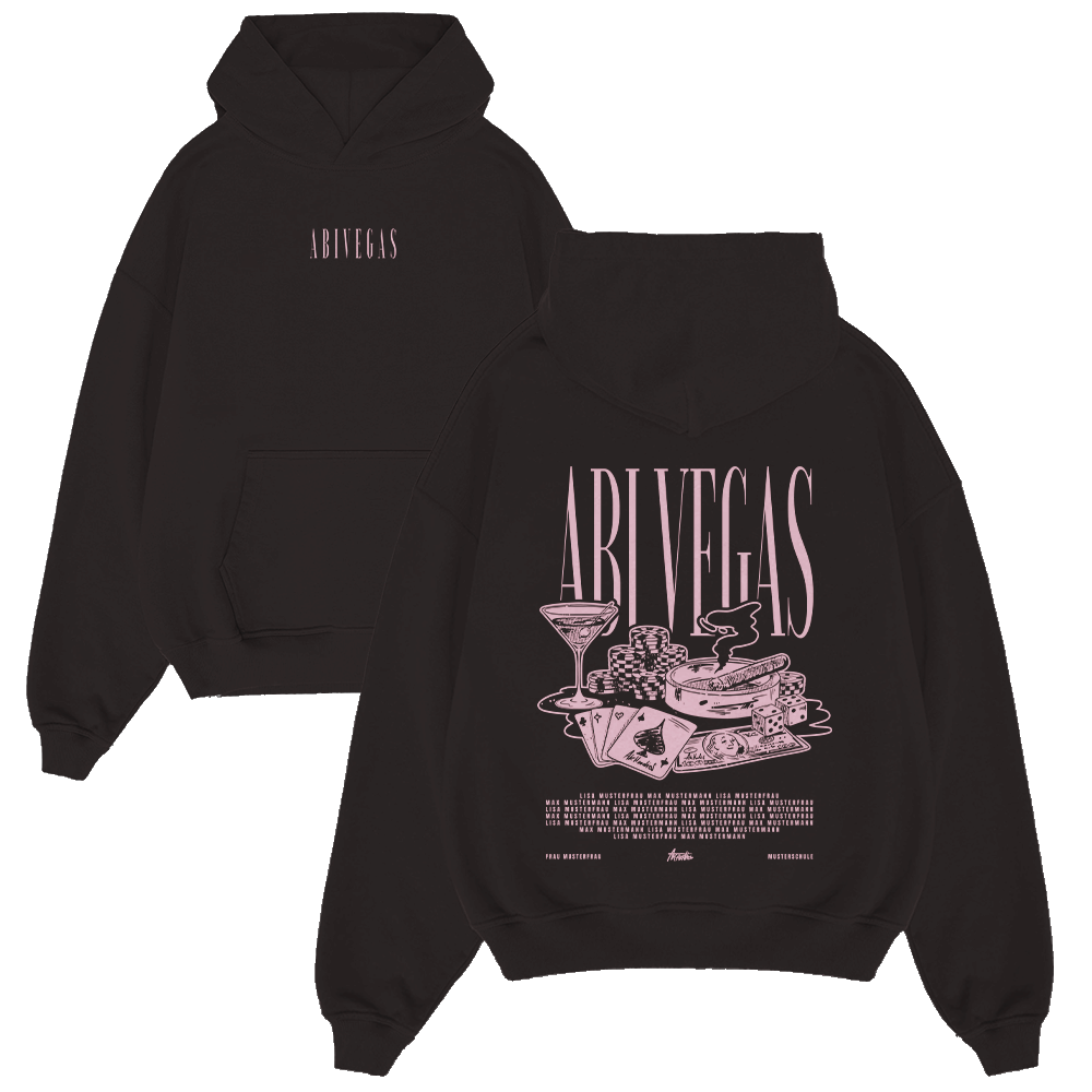 hoodie, schwarz, Grafik, rosa Design, Vorne Tasche, hoodie, black, graphic, cartoon, graphic-tee