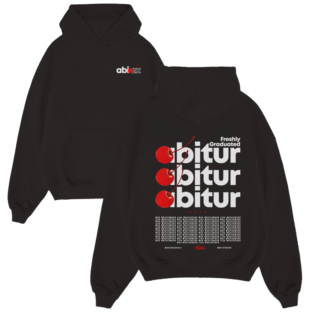 Hoodie, Schwarzer Hoodie, Grafikdruck, Rote Kreise, Vordertasche, Hoodie, Schwarzer Hoodie, Grafik-Hoodie, Bedruckt, Vordertasche