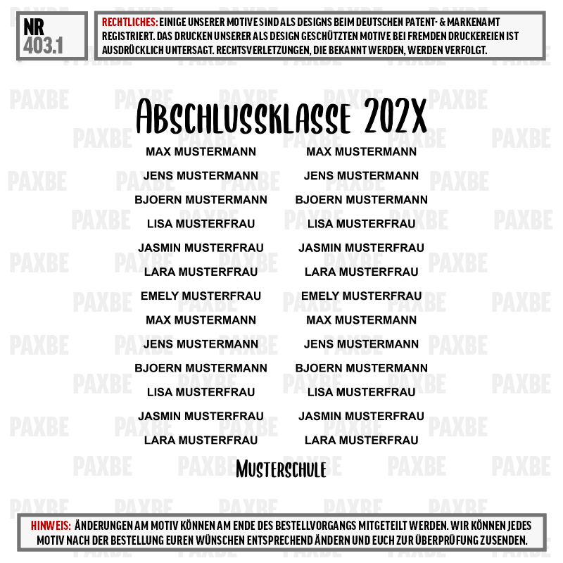  graduation, abschlussklasse, namensliste, muster schule, akademisch