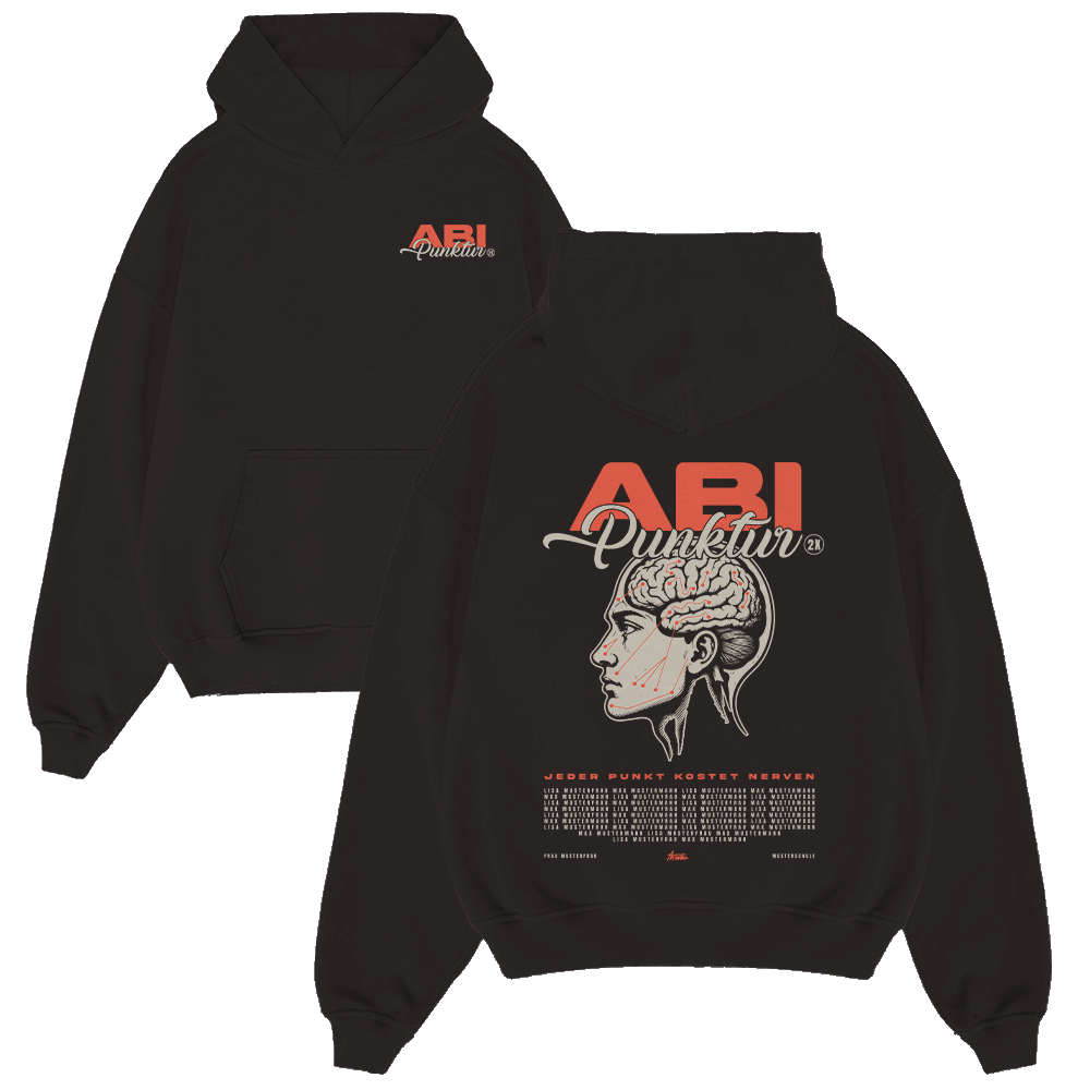 hoodie, schwarz, grafik, Gehirn, Druck, Hoodie, Schwarz, Grafik, Gehirn-Design, Vorne Tasche