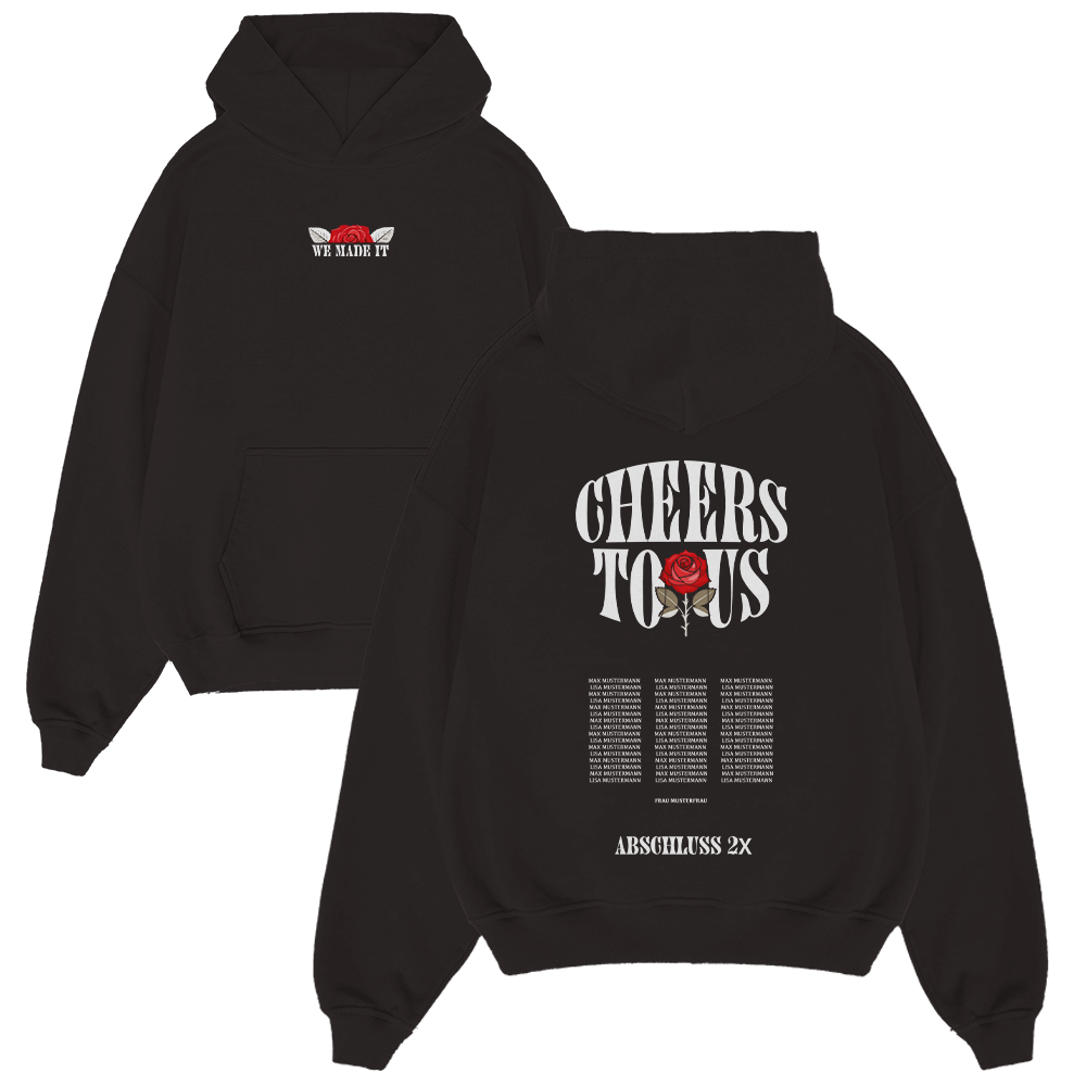 CHEERS TO US 1078.2 Strickwaren, Pullover, Sweatshirt, Kapuzenpulli, Kapuze