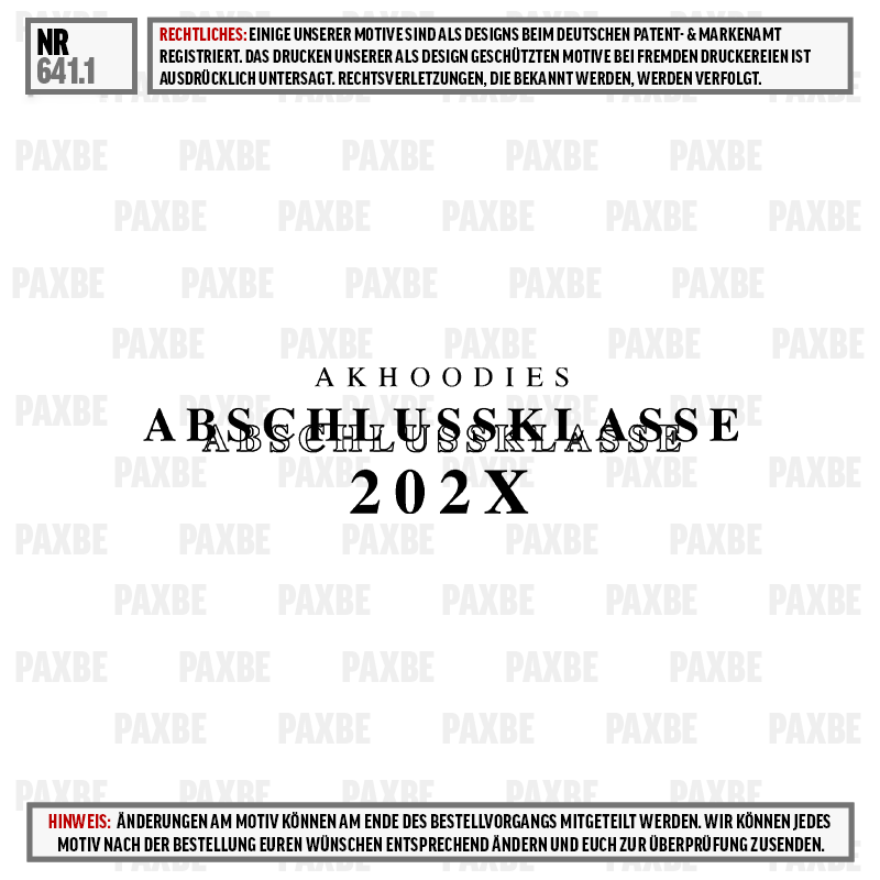 akademische Robe, Abschlussjahr 202X, Abschluss, Mörtelbrett, Robe, Schulklasse, Abschlussklasse, Jahreszahl, AKHoodiEs, Dekoration
