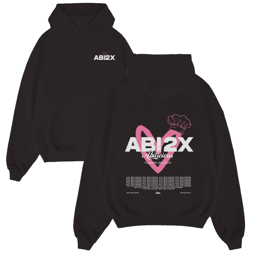hoodie, schwarz, grafik, pink, ab2x