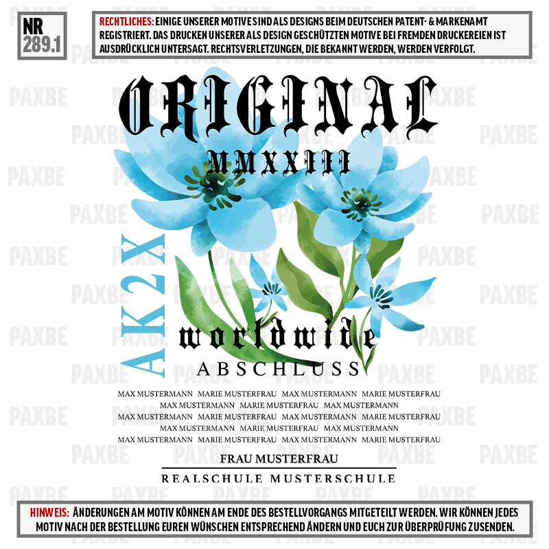 ORIGINAL BLUE FLOWER 289.1 ORIGINAL BLUE FLOWER 289.1