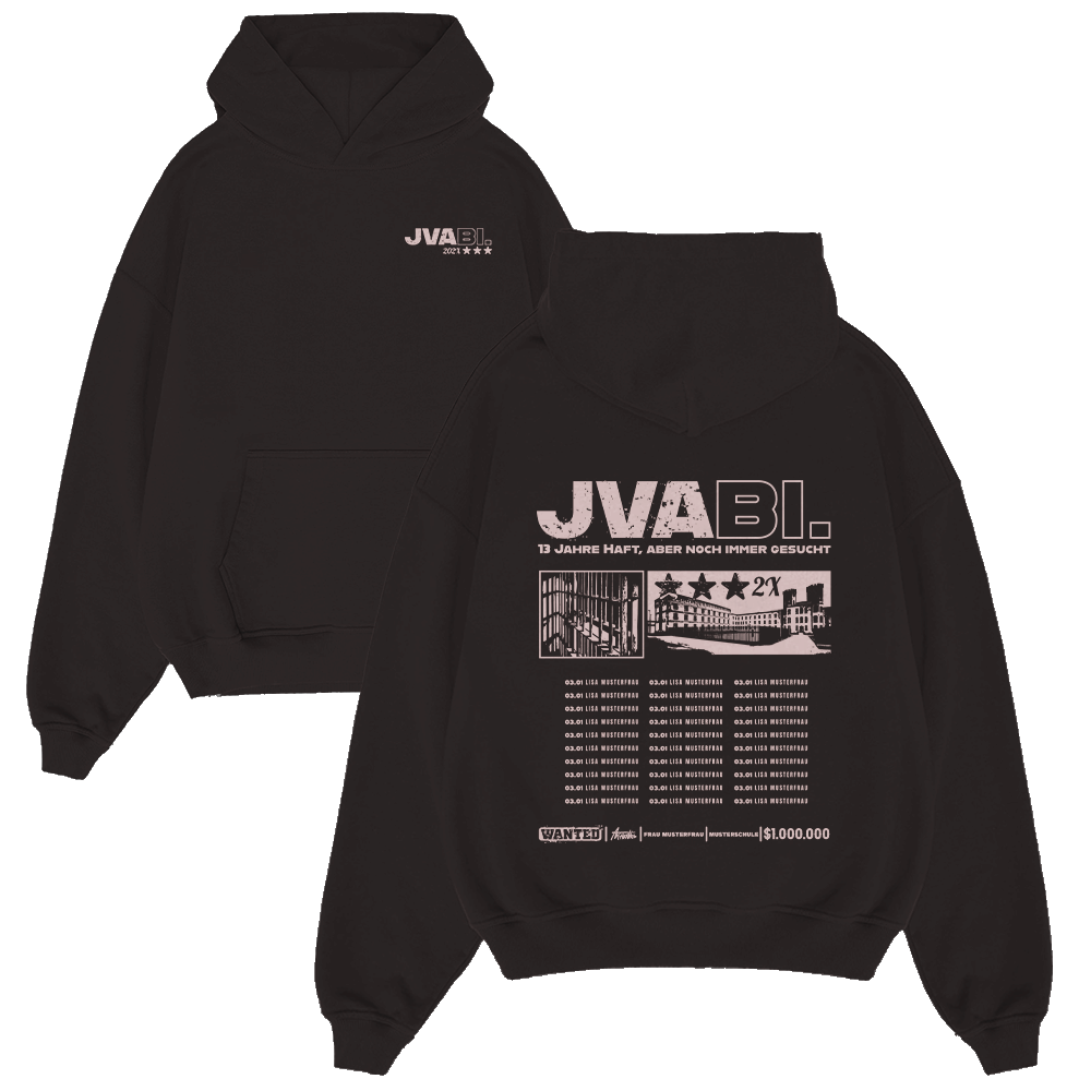 Hoodie, Schwarzer Hoodie, Vorne Tasche, Grafikdruck, Langarm