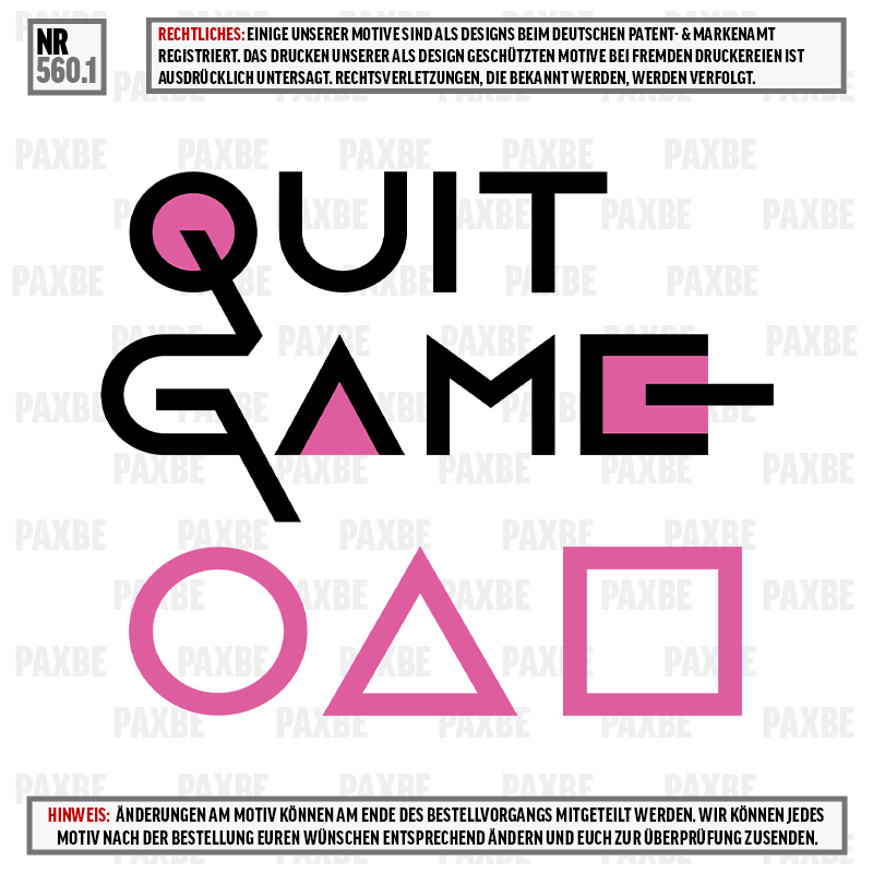 Quit Game V2 560.1 Werbung, Plakat, Veröffentlichung